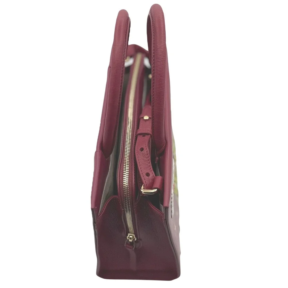 NWOT Radley London Satchel Women Burgundy 12 Days of Christmas Partridge Bag